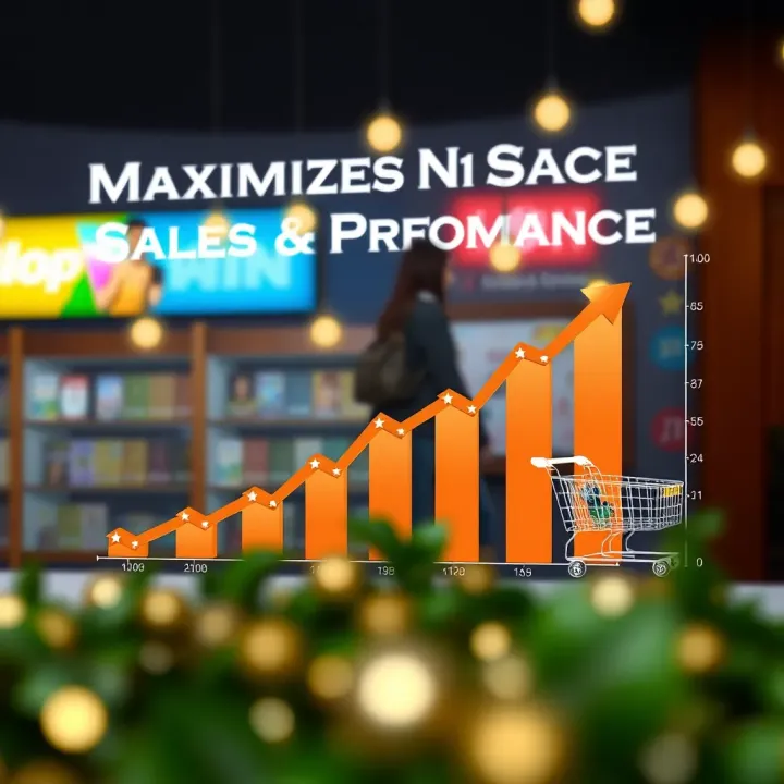Graphic showing growth charts and shopping cart icons representing increased sales through N1 Shop platform