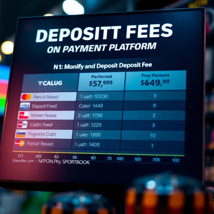 Comparison chart showing deposit fees across different online payment platforms