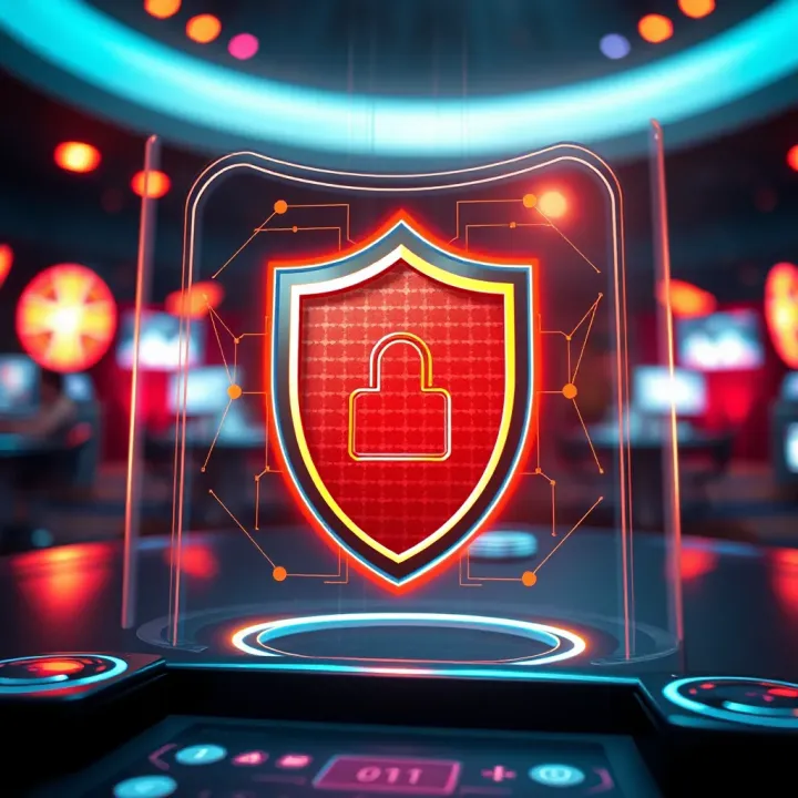 Secure digital shield symbolizing account protection and online security