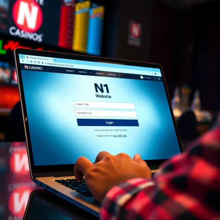 User entering login credentials on a website using a laptop