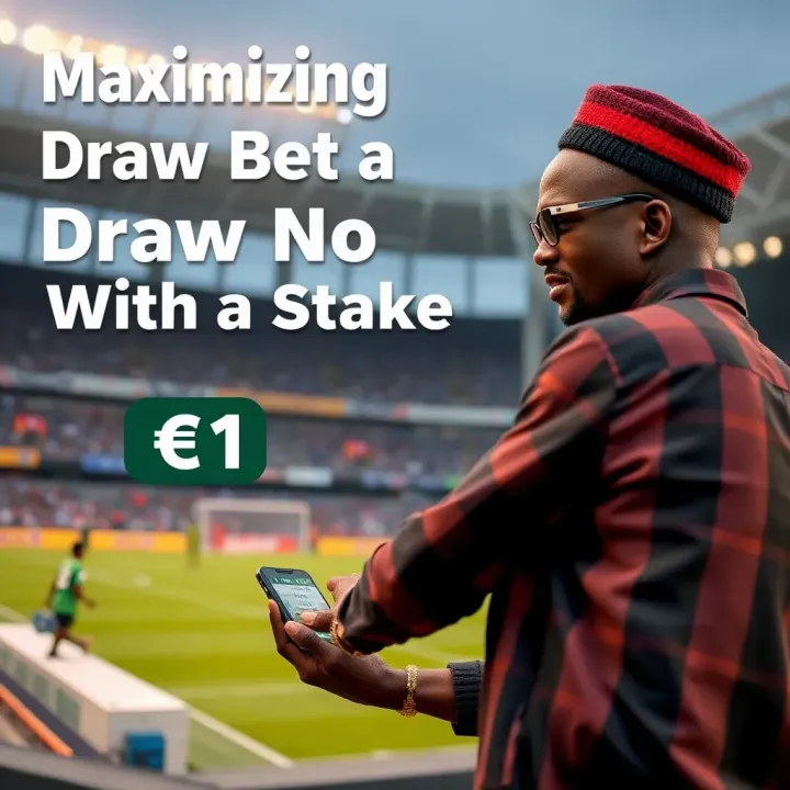 Maximizing Benefits of Draw No Bet with a One Naira Stake Illustration of a bettor placing a confident wager using Draw No Bet with a one naira stake highlighted
