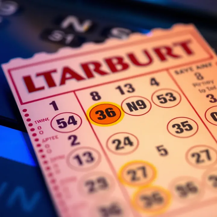 Illustration of a lottery ticket with highlighted winning numbers and strategic markings