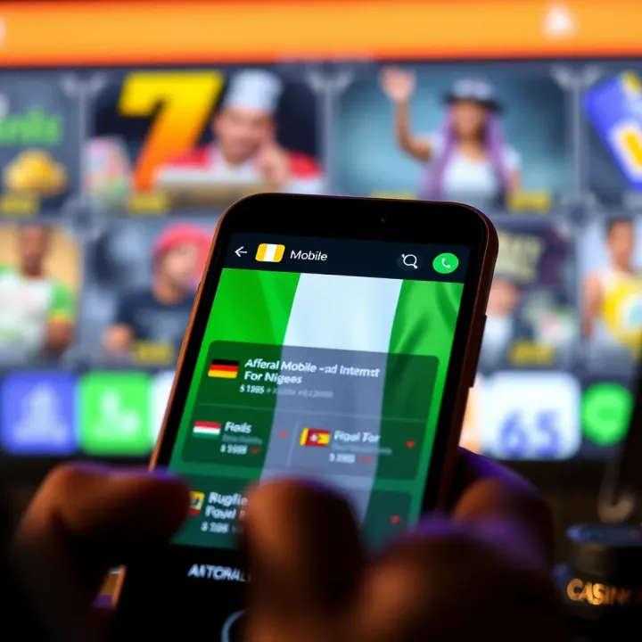 Affordable Mobile and Internet Service Packages for Nigerians Illustration of affordable mobile and internet service packages displayed on a smartphone screen with Nigerian flag colors