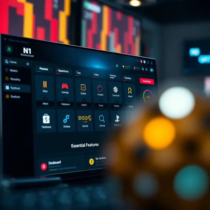 N1 Account Dashboard with Essential Features Dashboard showcasing key features available after logging into N1 account