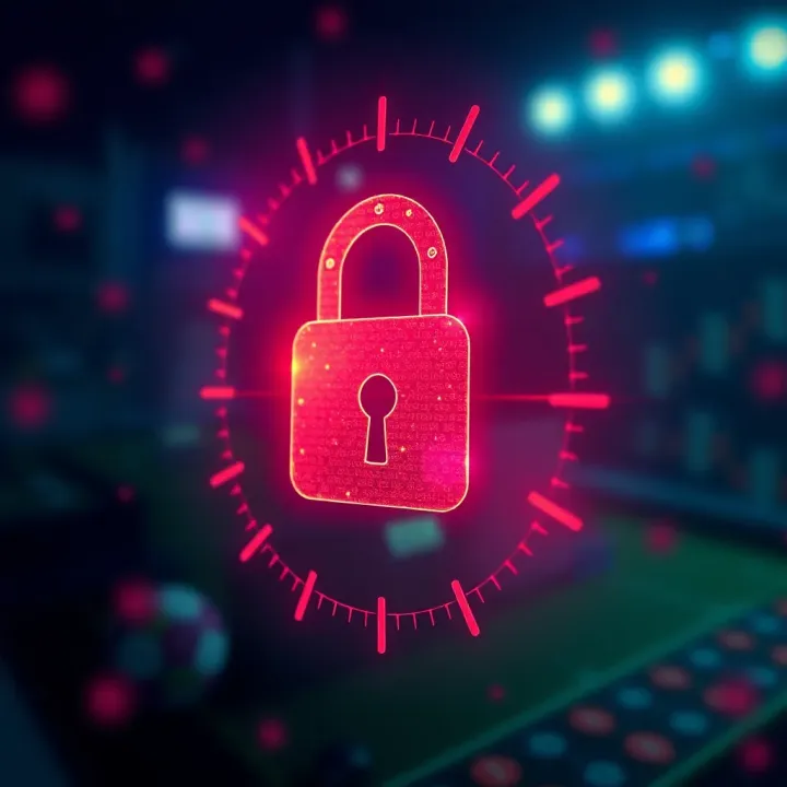 Secure lock icon representing account safety and protection on online betting