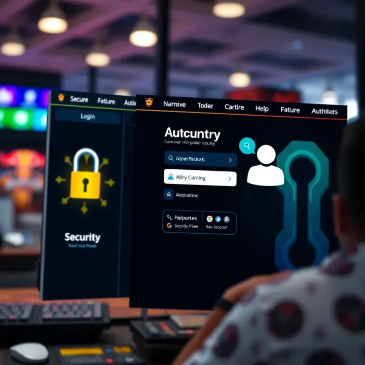 Secure login interface displaying authentication features