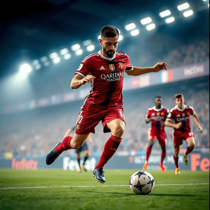 Action-packed La Liga football match showing dynamic player movements and ball control