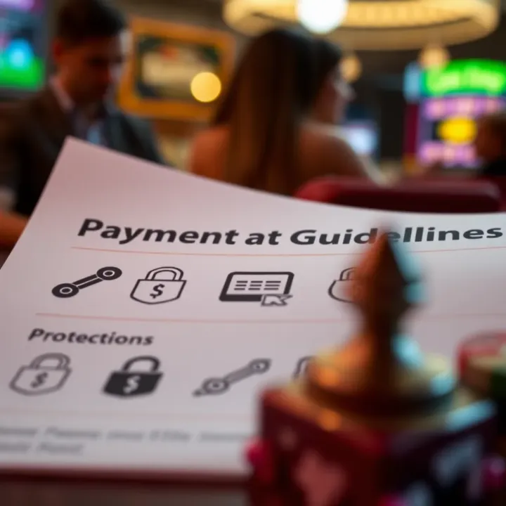 Graphic showing secure payment methods and data privacy icons symbolizing protection and dispute resolution