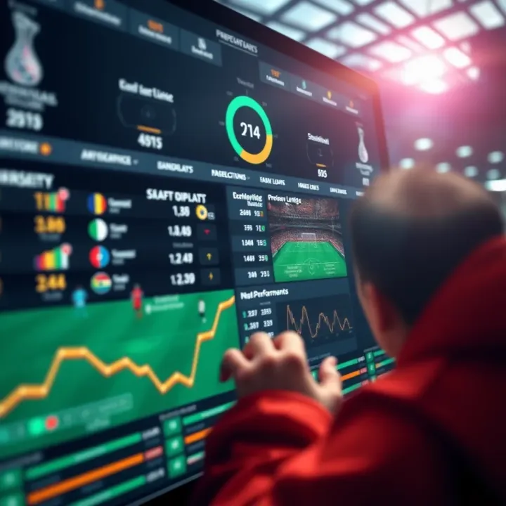 Detailed analysis of Premier League team performance on a digital dashboard