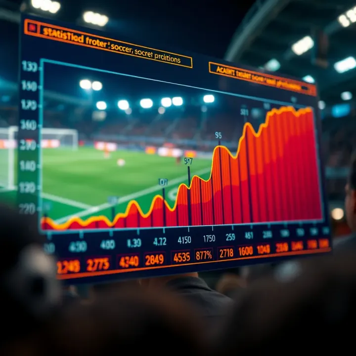 Graph displaying statistical trends and probabilities in soccer score outcomes